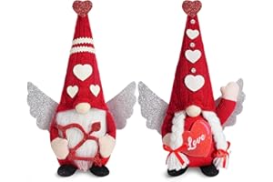 KnomeKo Valentines Day Gnomes Plush Decorations, Cupid's Love Gnomes Decorations for Home Valentines Day Gifts for Her Valentine Tiered Tray Decor