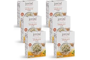Jovial Einkorn 100% Organic Whole Grain Fusilli - Einkorn Pasta, High Protein, Non-GMO, USDA Certified Organic, Lower Carb, Delicious Pasta Made in Italy - 12 Oz, 6 Pack