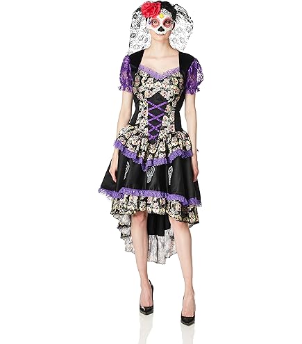 Ghoulish Productions Mr. Day Of The Dead, Disfraz De Traje Catrin Mexicano Colorido Para Hombre Talla M, Disfraces De Catrines Púrpura Ideal Para Halloween Y Día De Muertos