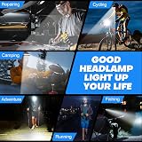Sogdeco Head Torch Rechargeable 2000mAh 22h 7 Modes 230° Wide Beam view 9