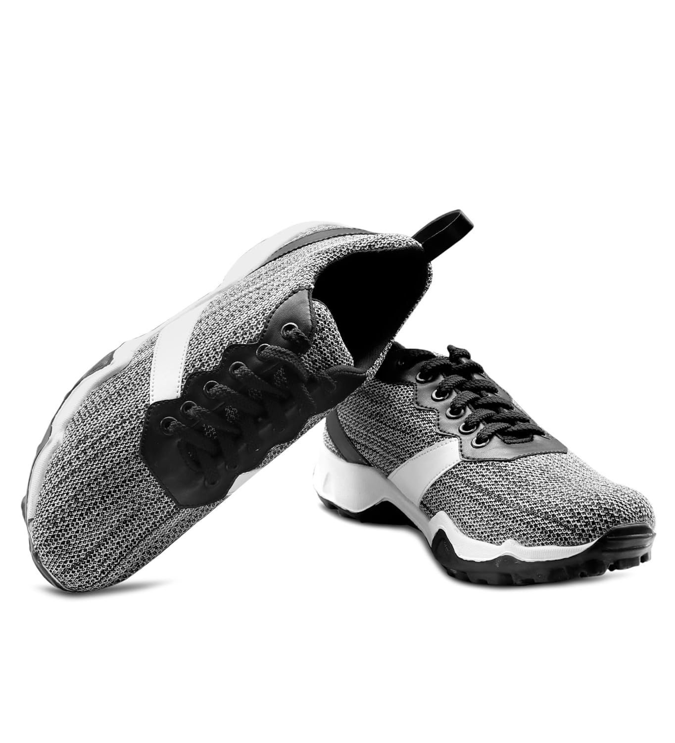 beonza men grey performance series running sports shoes