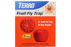TERRO T2502 Ready-to-Use Indoor Fruit Fly Trap with Built in Window - 2 Traps + 90 day Lure Supply