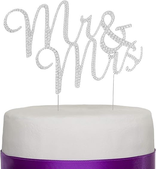 Amazon Com Ella Celebration Mr And Mrs Wedding Cake Topper