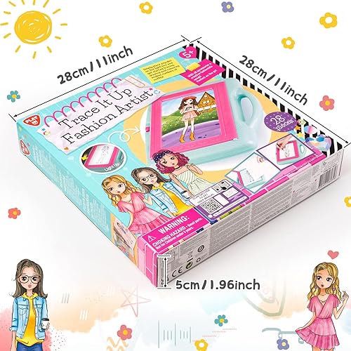 Zyerch Light Up Tracing Pad, Fashion Design Activity Kit for Girls