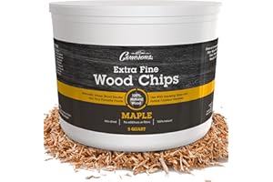 Camerons All Natural Extra Fine Maple BBQ Wood Chips for Smokers (5 Quart, 4.731L) - Kiln Dried Wood Sawdust Shavings for Coc