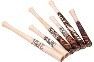 DR WATSON Dr. Watson - Cigarette Holders, Set of 6, fit Regular Size Cigarettes, Handcrafted from Natural Wood