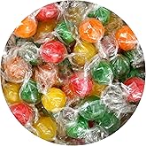 Assorted Sour Candy Balls, 1 Pound Bulk Candy (Approx. 75 pcs.), Individually Wrapped Old Fashioned Hard Candy, Fruit Balls Candy