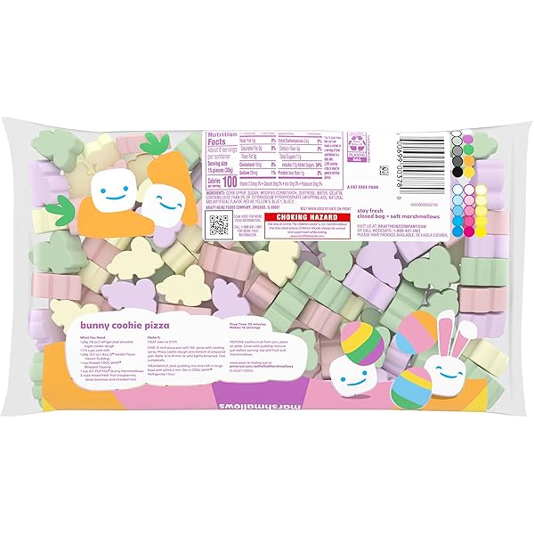 JET-PUFFED BUNNY SHAPED MARSHMALLOWS, 8 OZ BAG