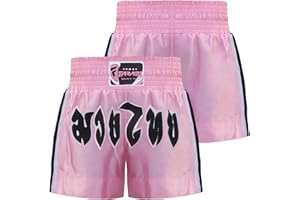Farabi Sports Women Muay Thai Shorts Pink Ladies Female MMA Training Shorts Martial Arts Boxing Shorts