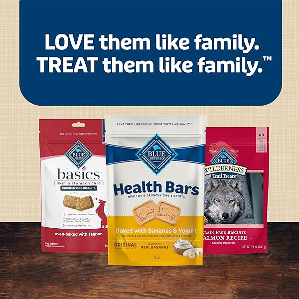 BLUE BUFFALO HEALTH BARS FOR DOGS, BANANA YOGURT, 16-OUNCE BAGS