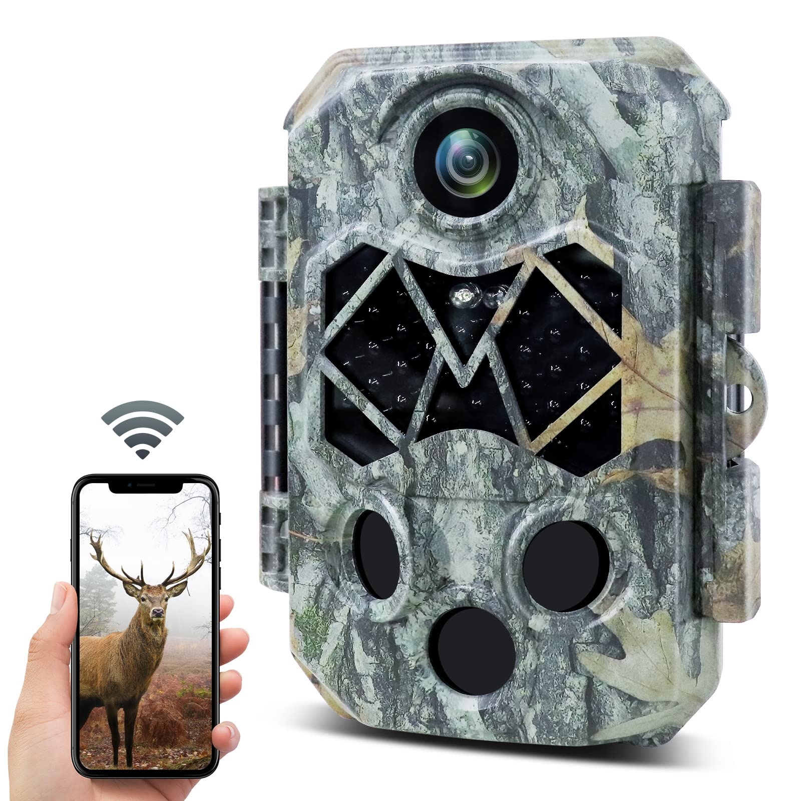 Aytarr 【2022 Upgraded】 4K 32MP WiFi Wildlife Camera with Night Vision Motion Activated, 940nm No Glow Trail Camera Hunting Game Camera 3 PIR 120° Wide Motion Activated IP66 Waterproof 2.4”LCD Screen