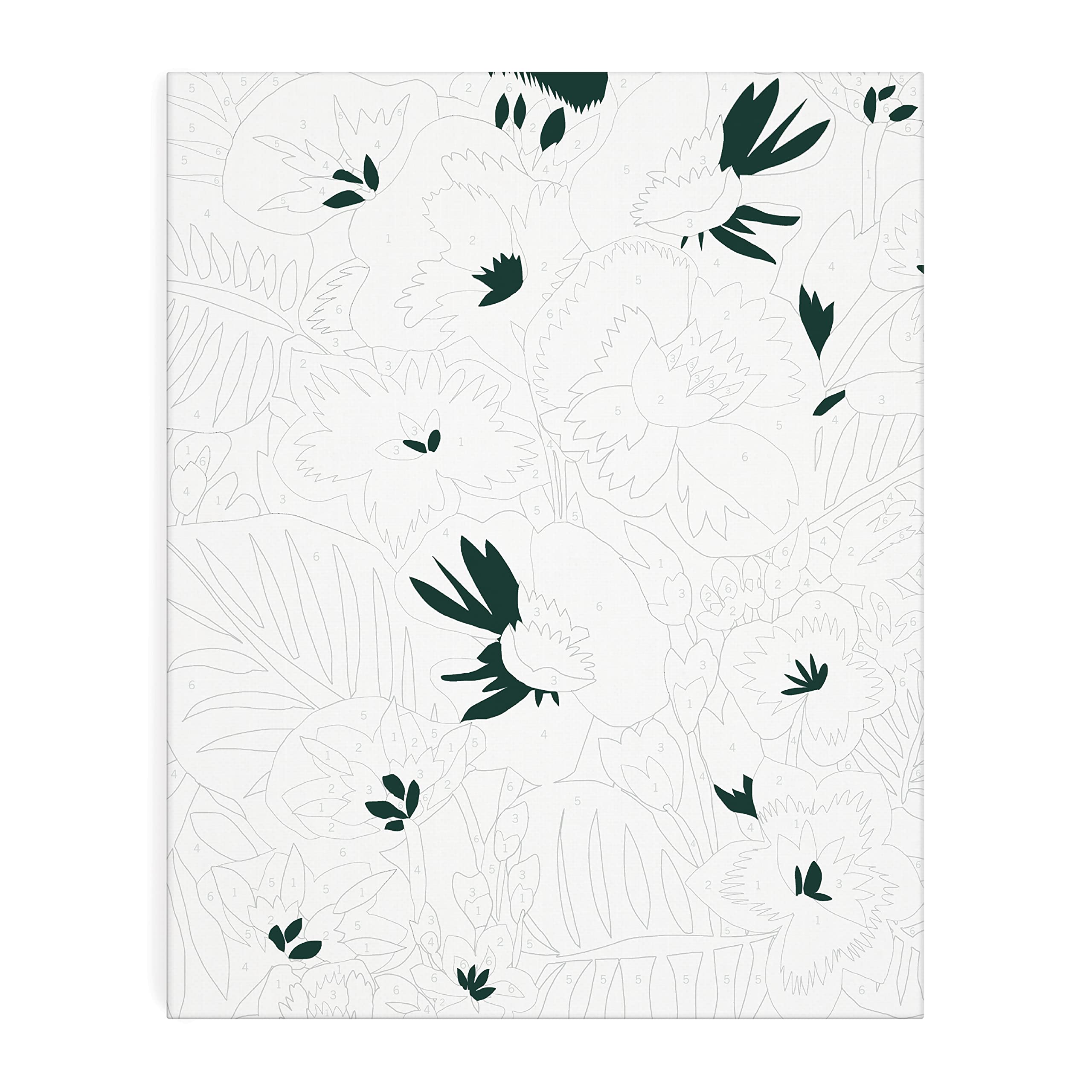 Galison Kitty McCall All The Flowers Paint by Number Kit from Includes 1 Canvas (8” x 10