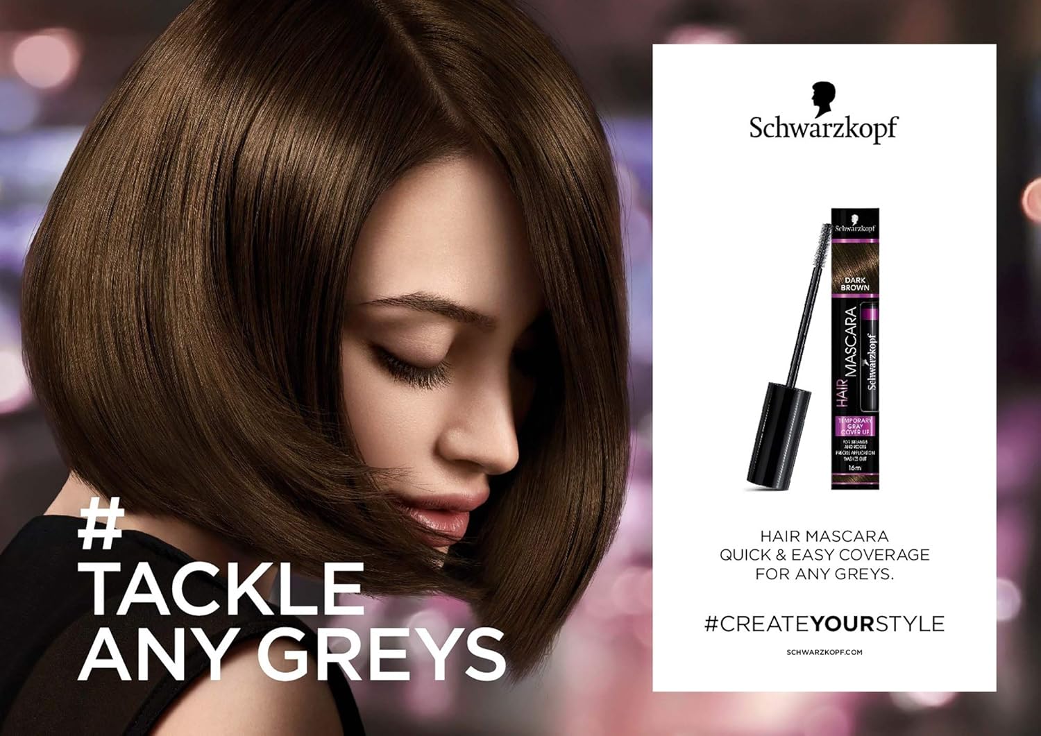 Schwarzkopf Hair Mascara, Dark Brown, 0.54 ounce: Beauty
