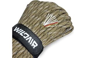 WILDAIR Paracord Survival Paracord Parachute Fire Cord Survival Ropes 4-in-1 U.S. Military Type III with Integrated Fishing Line Fire-Starter Tinder