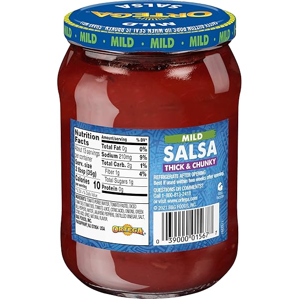 ORTEGA MILD THICK AND CHUNKY SALSA, 16 OZ