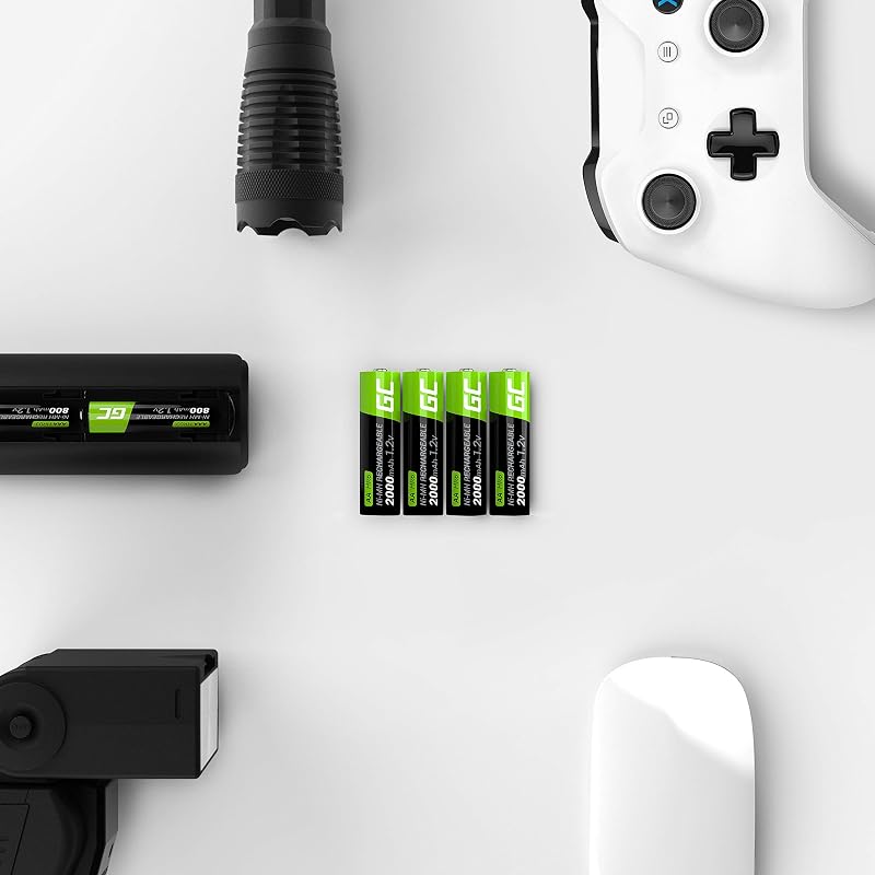 Baterias recarregáveis 2000mAh 1,2V [Conjunto de 4 peças] AA recarregável Ni-MH Baixa Autodescarga Pré-carga HR6 de alta capacidade HR6, Recarregável pré-carregada