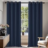 Deconovo Eyelet Blackout Curtains Navy Blue 140x180 cm 2 Panels Thermal