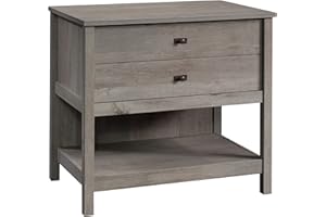 Sauder Cottage Road Lateral File Cabinet for Home Office, Open Shelf Storage, in Mystic Oak