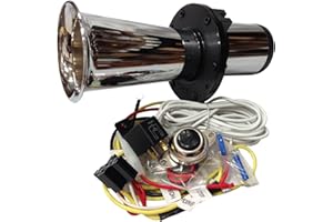 OEMLINK International LTD OOGA Horn Chrome Antique Classic Car Hot Rod Oooga Ahooga with Installation Wire kit and Button
