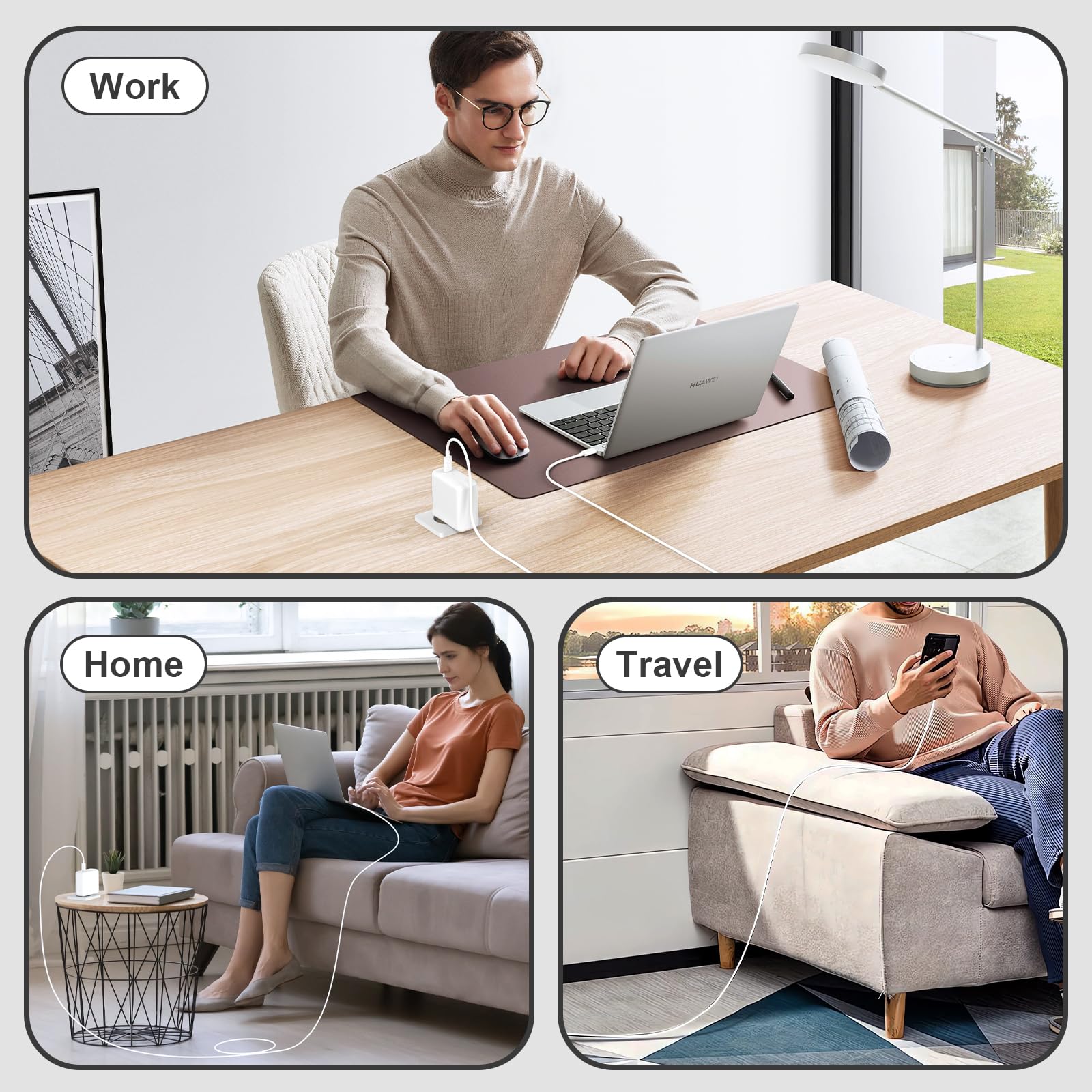 MacBook Ladekabel 67W Mac Book Ladegerät USB C - kompatibel mit MacBook Air MacBook Pro 13 14 15 16 Zoll 2024 2023 2022 2021 2020, M1 M2 M3, iPad und mehr (Schnell Netzteil mit 2,0 m Ladekabel)