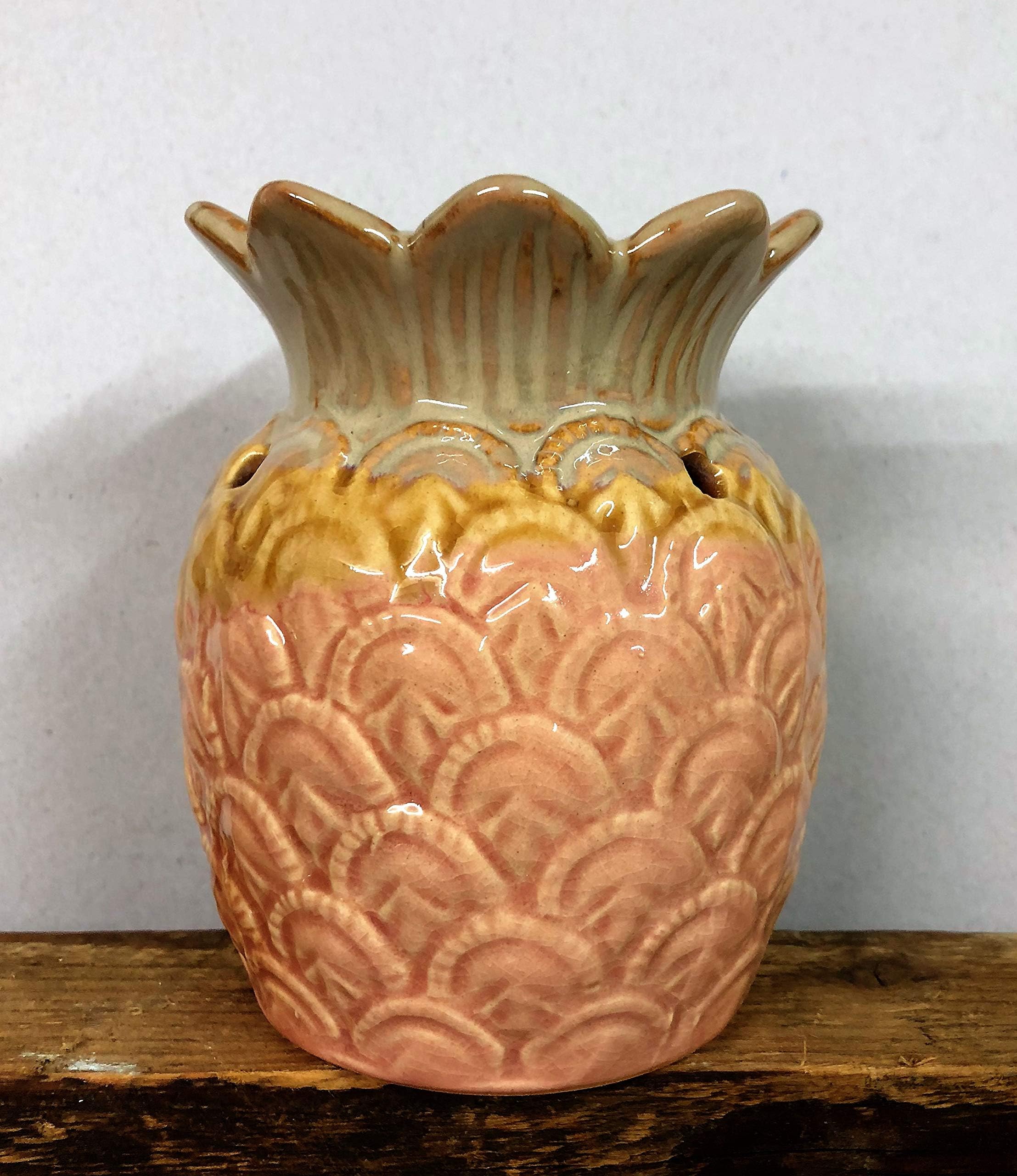 Mezzaluna Gifts Peach Pineapple Ceramic Oil Burner