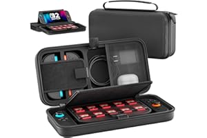 KYTOK Carrying Case Compatible with Nintendo Switch 2 & Original & OLED Version, Custom Spot for Joy-con & AC Adapter, Portable Travel Nintendo Switch 2 Accessories Carrying Case Bag for 20 Games Cards