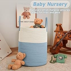 JMvicyroam Large Woven Laundry Basket Hamper,60L