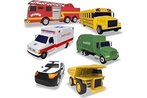 SplashEZ Mold Free Bath Toys for Babies & Toddlers, Car No Hole Bath Toys for Kids, Toddler Gift, No Mold Bathtub Water Vehicles Set for Kids, Pool, BPA-Free, Fun, Infant Ages 1 3 6 12 18 Months, 6