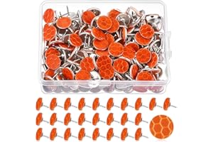 Fullhawl 200 Reflective Tacks Trail Marking Tacks Glow Reflective Mark Trail Markers Thumb Nails for Hunting Hiking Camping Tree Stand (Orange)