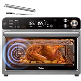 Typhur Sync Air Fryer Oven with Wireless Meat Thermometer Probe, AI Recipes | 12‑in‑1 Countertop Air Fryer Toaster Oven Combo, 360&deg; Turbo Convection, Smart App Control, Home &amp; Commercial, Stainless Steel