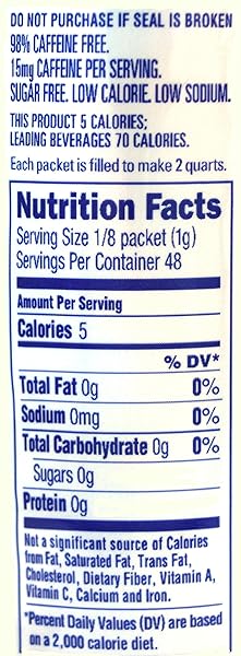 CRYSTAL LIGHT PEACH ICED TEA DRINK MIX, 12-QUART CANISTER 6 PACKETS
