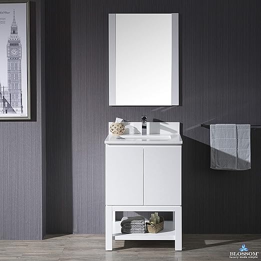 Amazon Com Blossom Monaco 24 Inches Solid Wood Single Bathroom