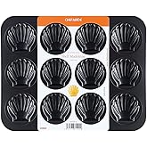 CHEFMADE Madeleine Pan, Nonstick 12 Cavity Scallop Shell Bakeware