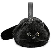 Handmade Black Shoulder Bag - Spacious Design Can Hold Phone - Presents for Black Cat Lovers