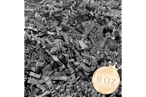 Zankubom 1/2LB Grey Crinkle Cut Paper Shred Filler Great for Gift Wrapping, Grey Basket Fillers, Birthday, Gift Wrapping, Anniversary, Halloween Christmas Party Decor Filling Supplies