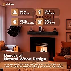 Avana Rusticfireplace Mantel - Mounted Mantles for