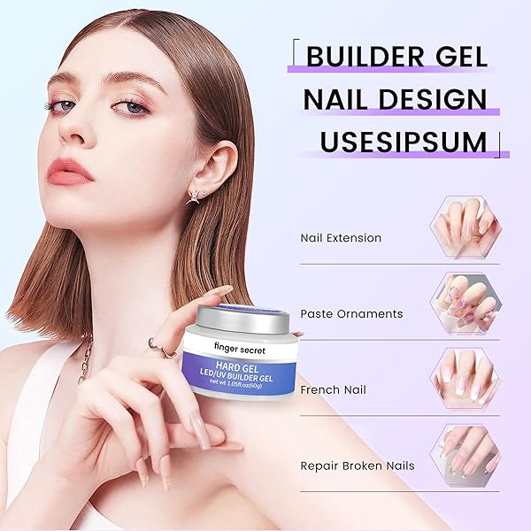 CLEAR & PINK HARD GEL FOR NAILS 120G BUILDER GEL NAIL KIT R FOR NAIL EXTENSION AND STRENGTHENING FOR HOME USE OR SALON