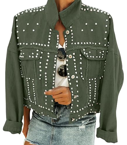 Women's Fairy Grunge Denim Jacket Y2k Acubi Vintage Coat Cyber