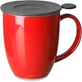 Forlife Uni Tazza Infusore Da Tè 473ml Con Colino In Acciaio E Coperchio - Turchese, Microonde E Lavastoviglie