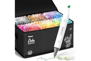 320 marqueurs à alcool Ohuhu, le plus grand ensemble de la série Oahu avec coque nouvelle, 320 couleurs uniques, marqueurs bi