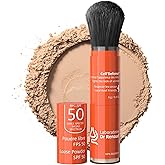 Dr Renaud Cell’Defense Powder Sunscreen for Face – Light Shade - SPF 50 Broad Spectrum Loose Powder Sunscreen with Brush Appl