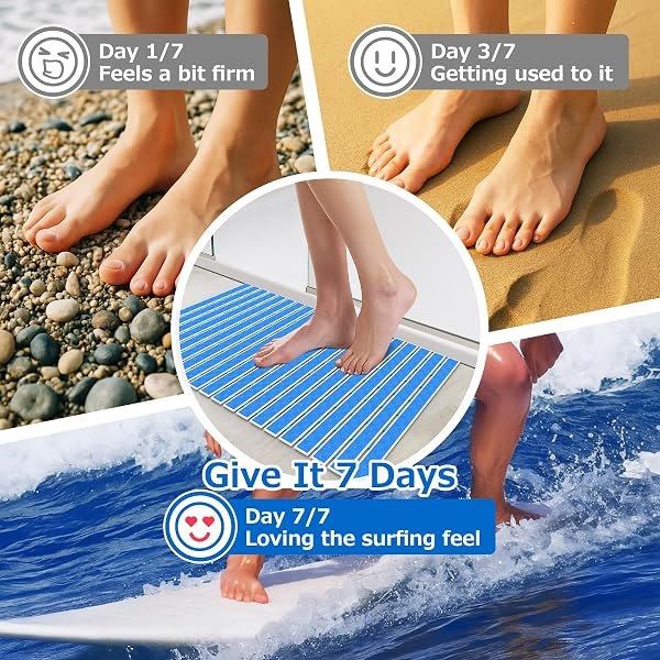 NON SLIP RUBBER BATHTUB & SHOWER MAT – FAST DRAIN & UPRIGHT DRYING DESIGN, STRONG SUCTION CUPS, STRUCTURED TEXTURED SURFACE, LOW-MAINTENANCE BATHROOM SAFETY MAT, 27 X 16 INCH, NAVY BLUE, MATACE