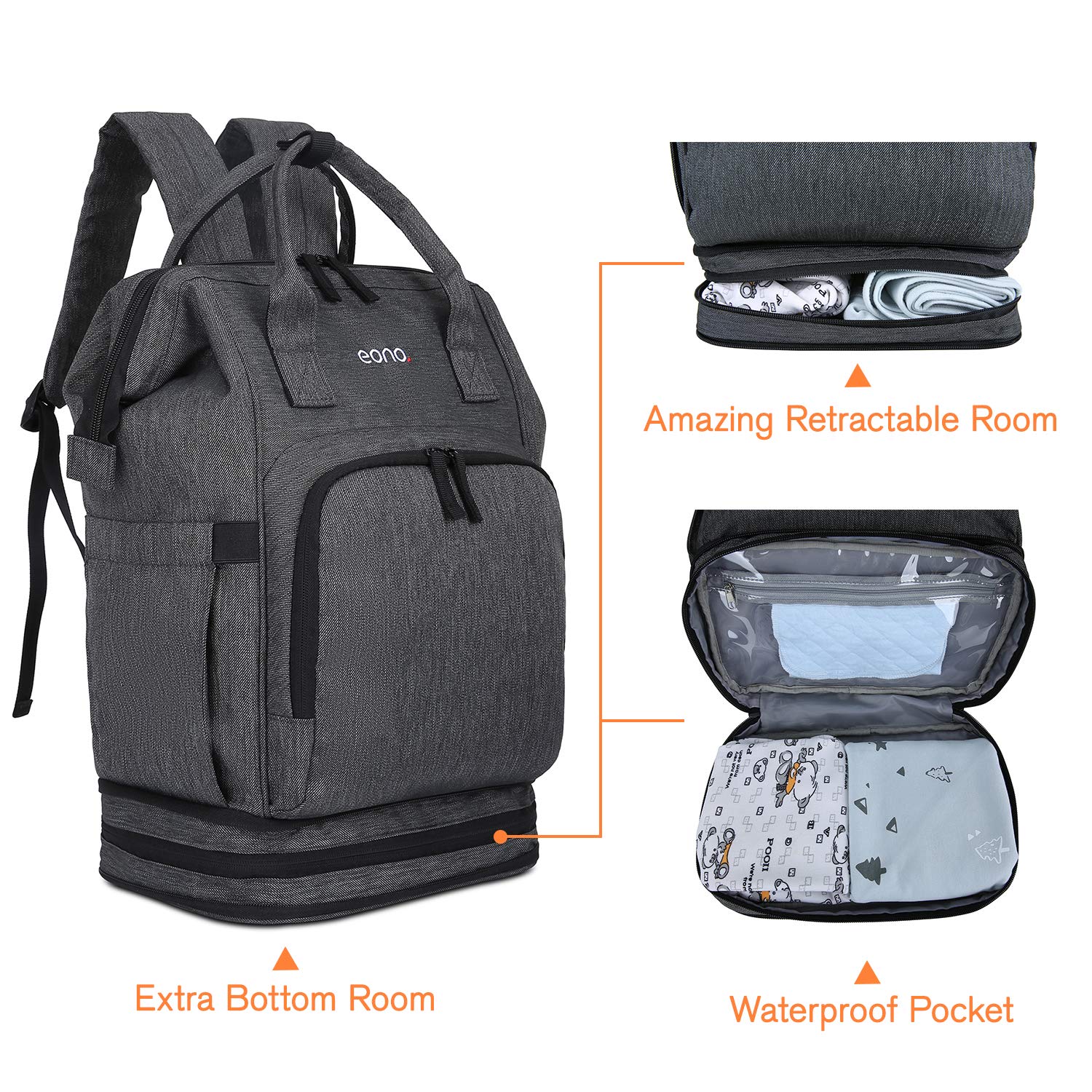 Eono Essentials Zaino Mamma Multifunzione neonato Fasciatoio Bambino  Impermeabile Borsa Stoffa Oxford Grande capacità con Materassino fasciatoio  Cambio del pannolino Prima infanzia outlookplanningdevelopment.com.au