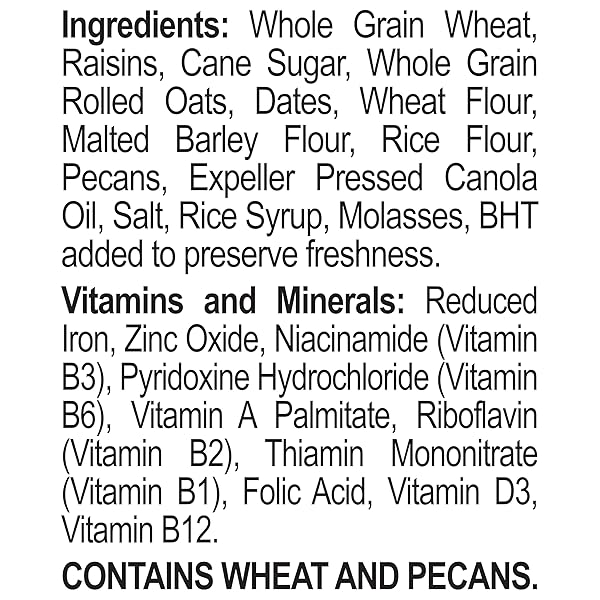 GREAT GRAINS RAISINS DATES & PECANS BREAKFAST CEREAL, CRUNCHY CLUSTERS WITH SWEET FRUIT AND WHOLE GRAINS, NON-GMO, 25 OZ BOX