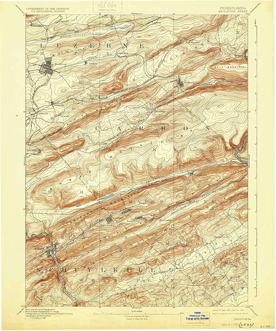 YellowMaps Hazleton PA topo map, 162500 Scale, 15 X 15