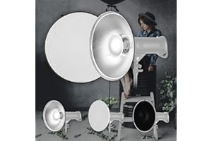 16 Inch Beauty Dish Studio Photography Reflector Diffuser with Honeycomb Soft Cloth for Bowens Mount Speedlite Strobe Light