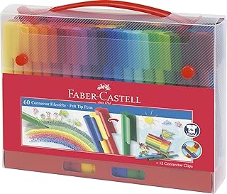 Faber-Castell 155560 Filzstift Connector, im Koffer, 60-teilig, 1 Stück