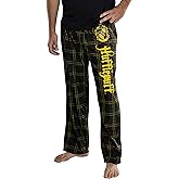 Harry Potter Men's House Crest Plaid Lounge Pajama Pants - All 4 Houses Gryffindor, Ravenclaw, Slytherin, Hufflepuff