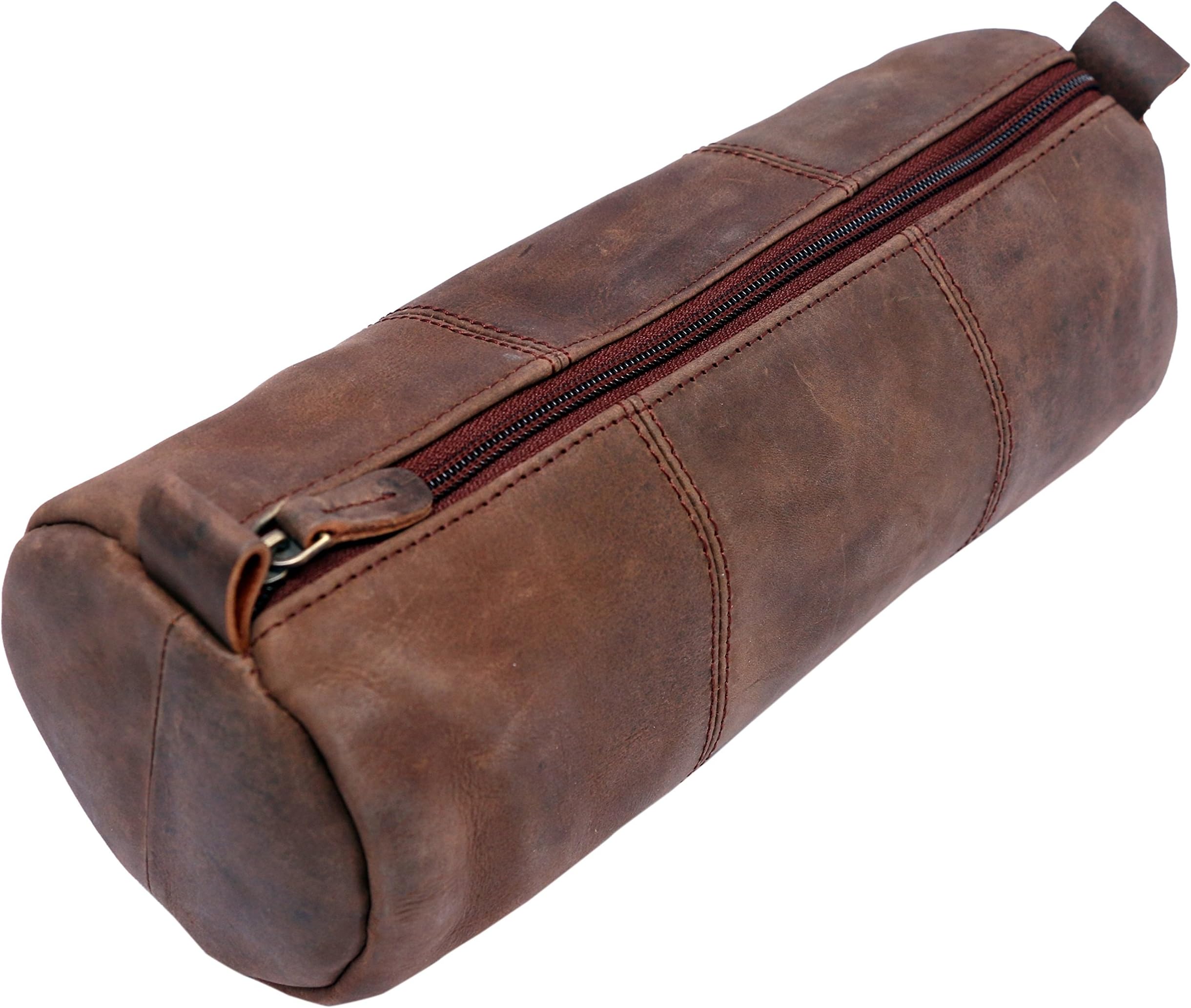 Cool Stuff Genuine Leather Stationery Pencil Case Pen Case Leather Pouch Art Pouch Office Uni College Smart Everyday 20x7x7