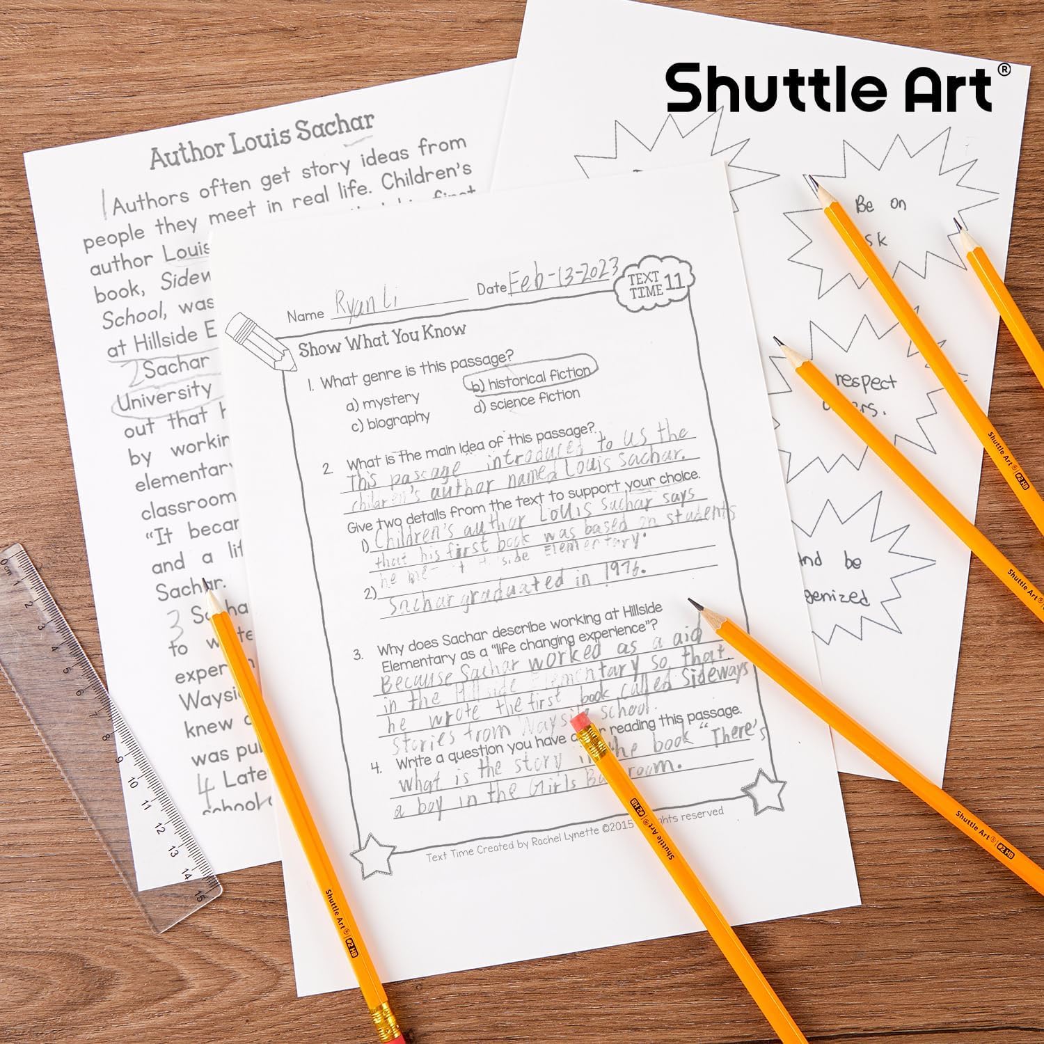 Shuttle Art Wood-Cased #2 HB Pencils, 600 Pack Sharpened Yellow Pencils with Erasers, Bulk Pack Graphite Pencils for School and Teacher Supplies, Writing, Drawing and Sketching